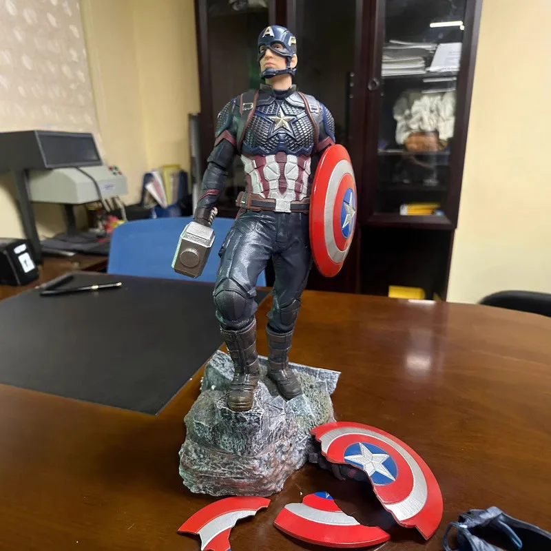 

40cm Large Size Marvel Avengers Captain America Action Figure Collectible Model Decoration Perfect Birthday Gifts For Boyfriend