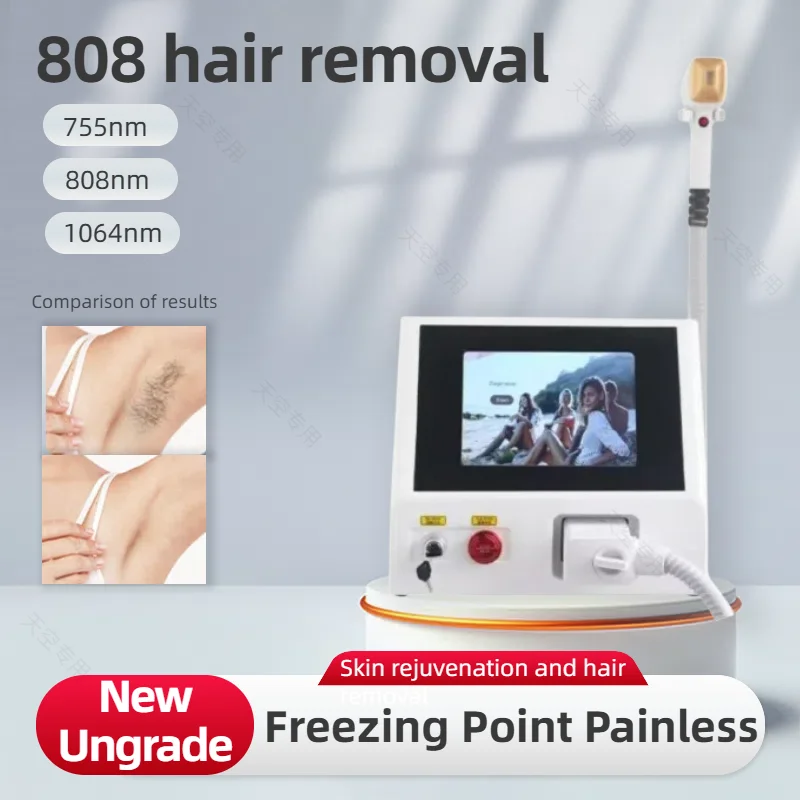 

Portable Diode Ice Titanium Laser Hair Removal Machine 2025 Professional Permanent Alexandrite Device 808nm 3 Waves