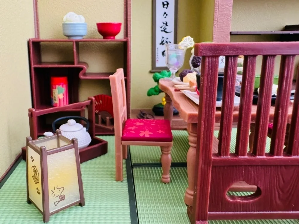 حقيقية إعادة النقل مشهد مصغر سنوبي و كيساتين اليابانية مقهى الشاي متجر الحلوى اللعب بقعة الحلي صندوق أعمى هدايا مخصصة