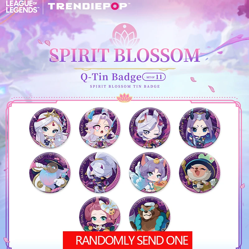 

League of Legends Spirit Blossom Q-Version Tinplate Badge (Blind Draw 10+1) - Birthday Gift, Card Collectibles, Officially Licensed Product, Premium Collectibles, Geek Gift