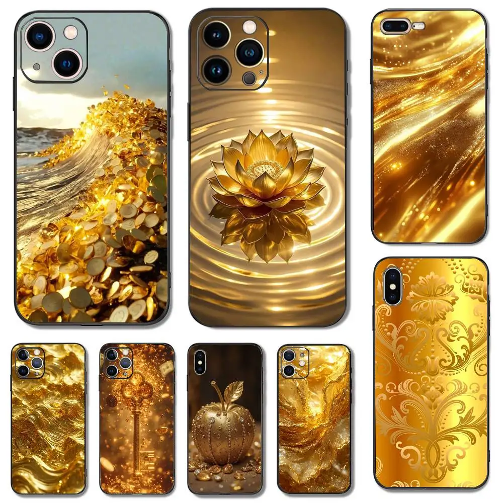 

Чехол для телефона Money Gold Cash Art для iPhone 16,15,14,13,12,11, Pro, X, XS, Max, XR, Plus, мини-мягкий силиконовый черный противоударный чехол из ТПУ