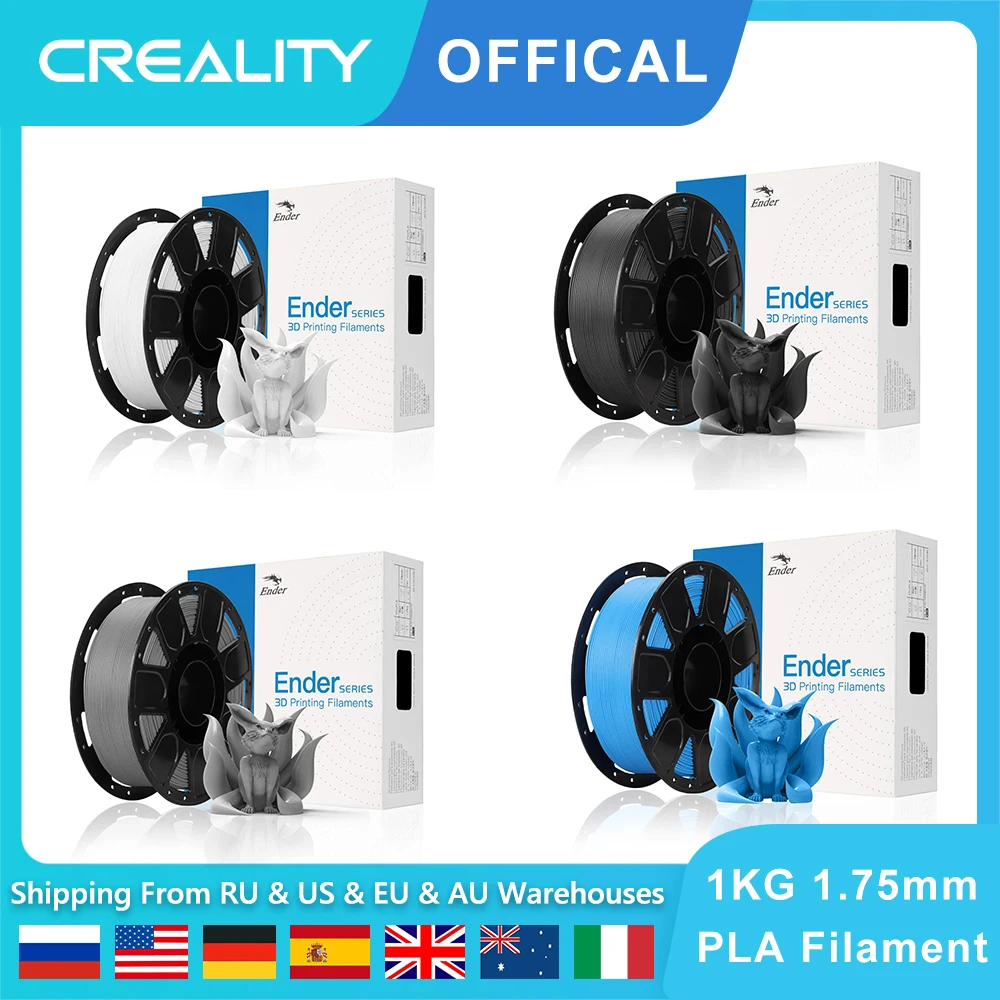 Creality 1KG 1.75mm PLA Filament No-Tangling Strong Bonding and Dimensional Accuracy +/-0.02mm for Ender 3 V2 all FDM 3D Printer