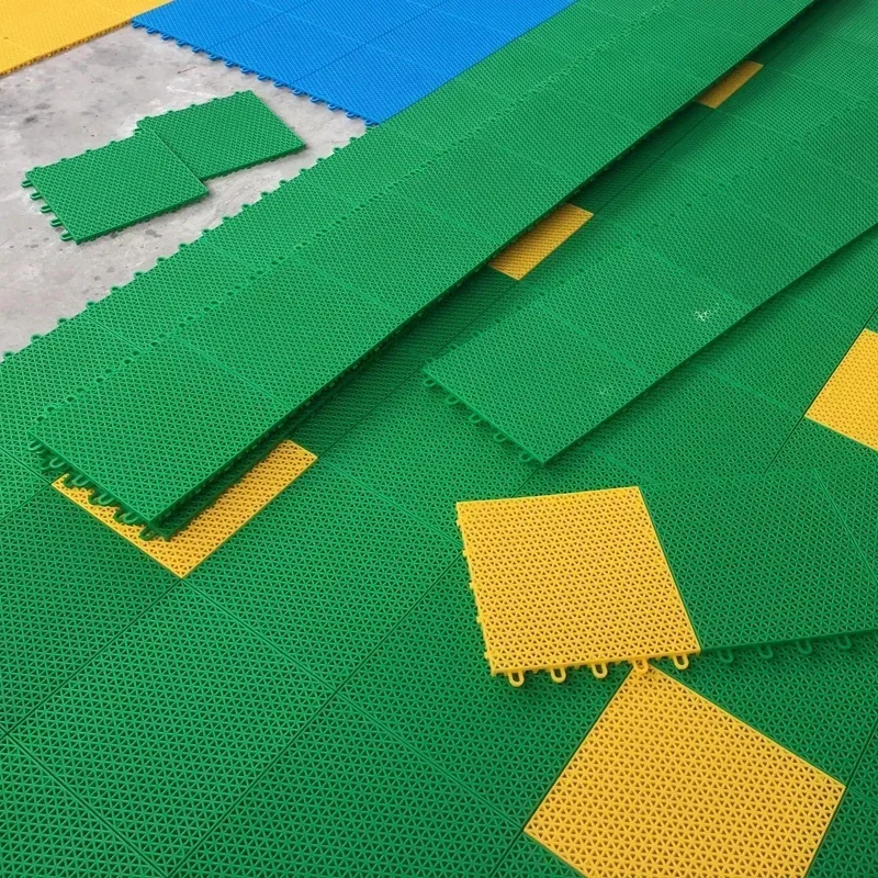 10 pieces kindergarten swimming floor plastic tile Bathroom mats grid waterproof suspension sports floor car wash balcony garden