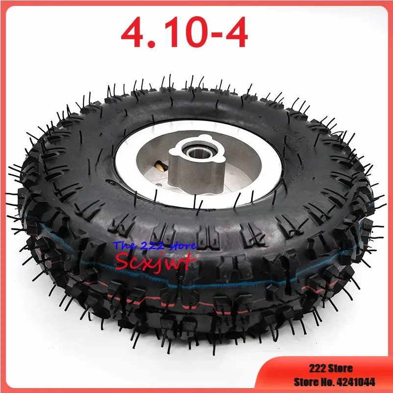 

4.10/3.50-4 Inch Tyre Wheel 4.10-4 Tire Inner Tube with Rim for 47/49CC Motorcycle Scootor Mini Quad Dirt Pit Bike ATV Etc