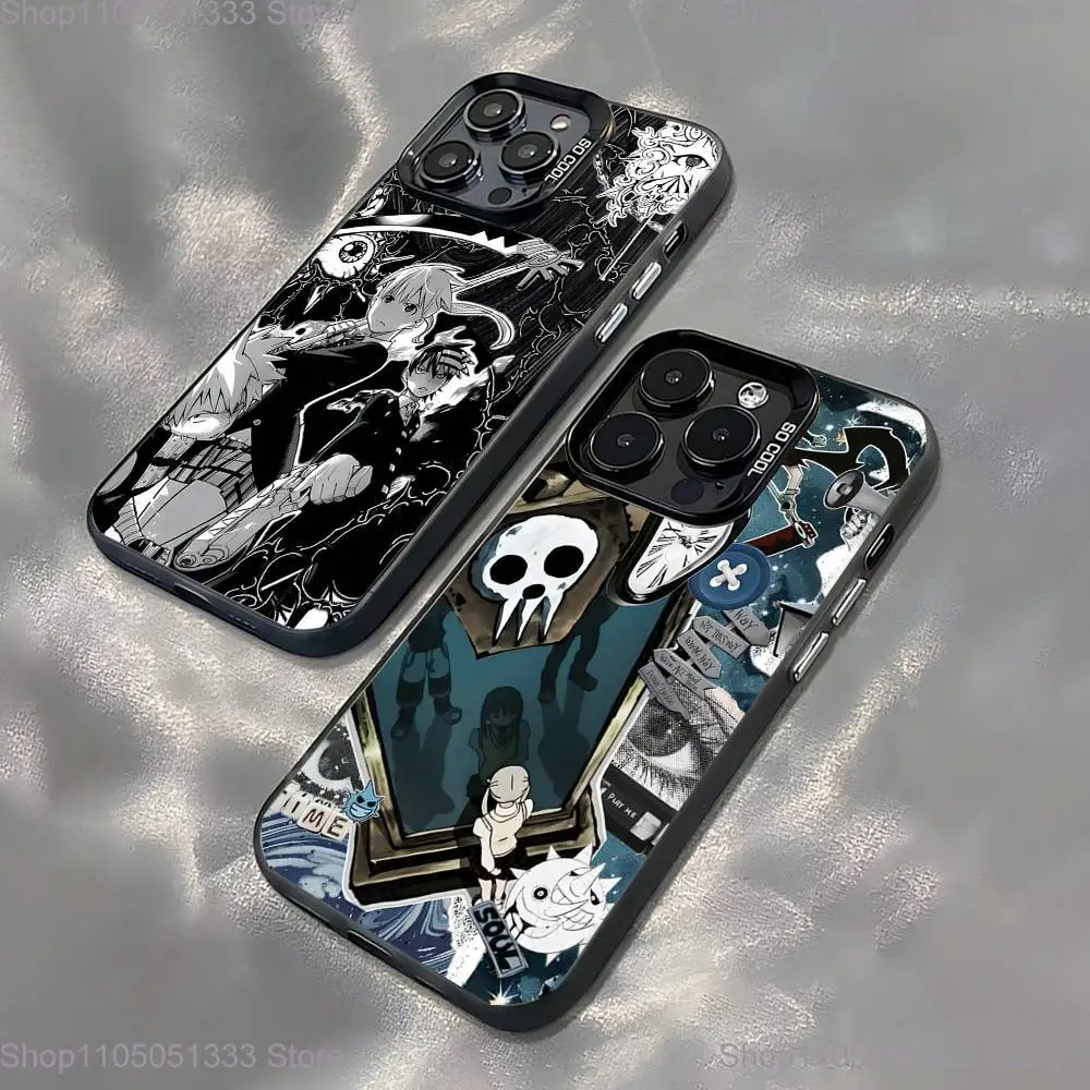 

Anime S-Soul EaterS Phone Case For iPhone 16,15,14,13,12,11,Pro,XS,Max,Plus,Mini,SE Black Candy Matte Shockproof Cover