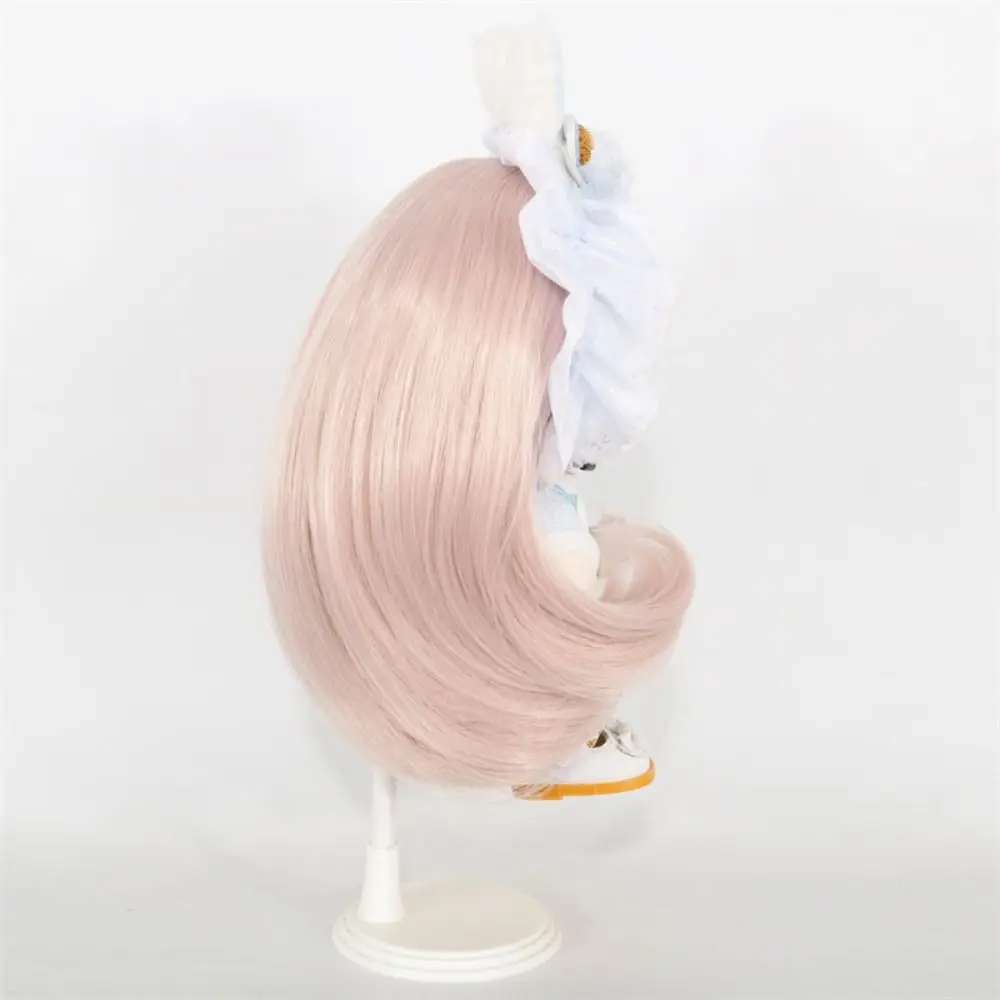 

Градиент цвета, 20 см, хлопковый парик, сладкий красочный длинный вьющийся парик для волос, ручная работа, розовый, 20 см, хлопковые волосы, гуманоид