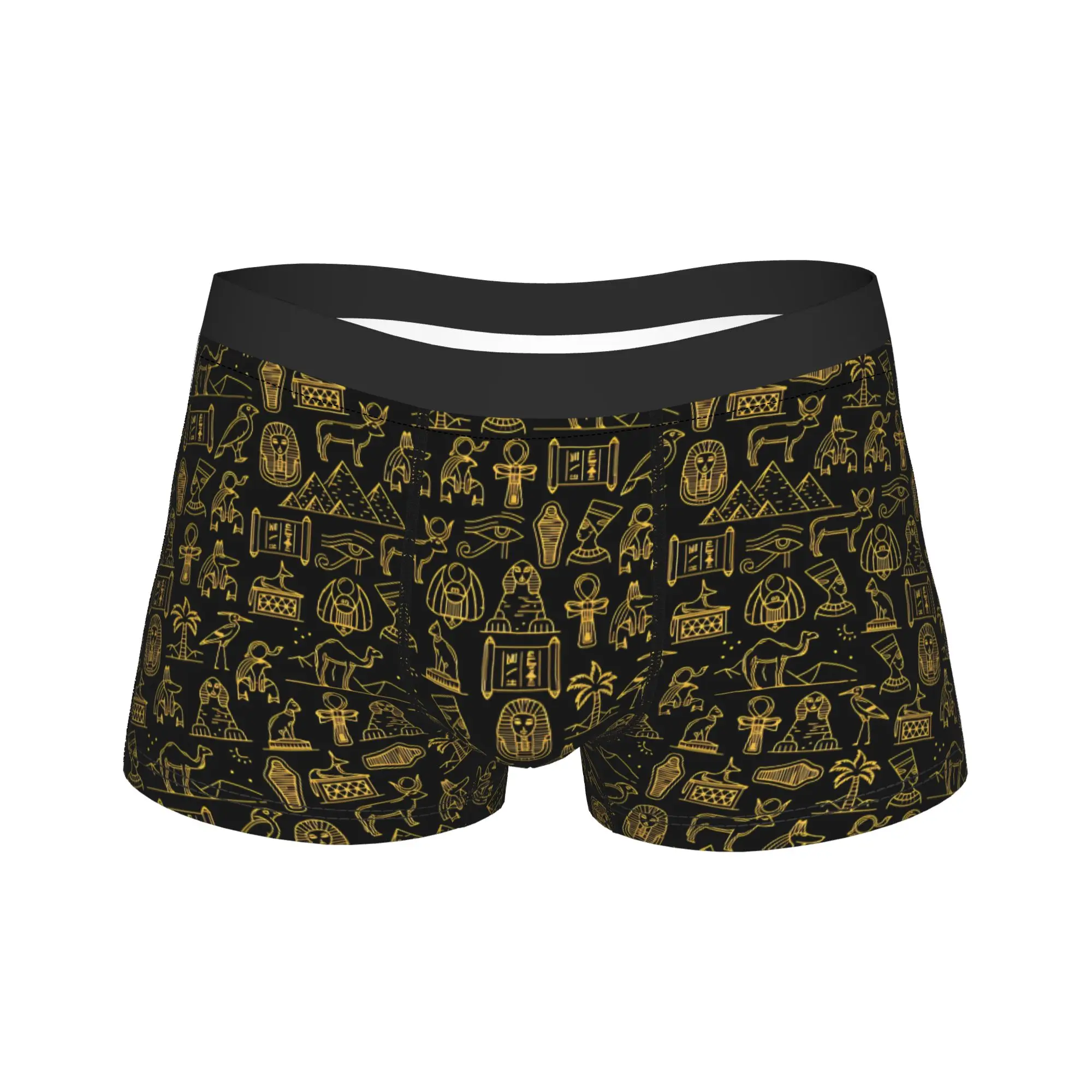 Ancient Egyptian Patterns Shorts Briefs  Underwear Hot Sale Man Funny Boxershorts Design Large Size Panties