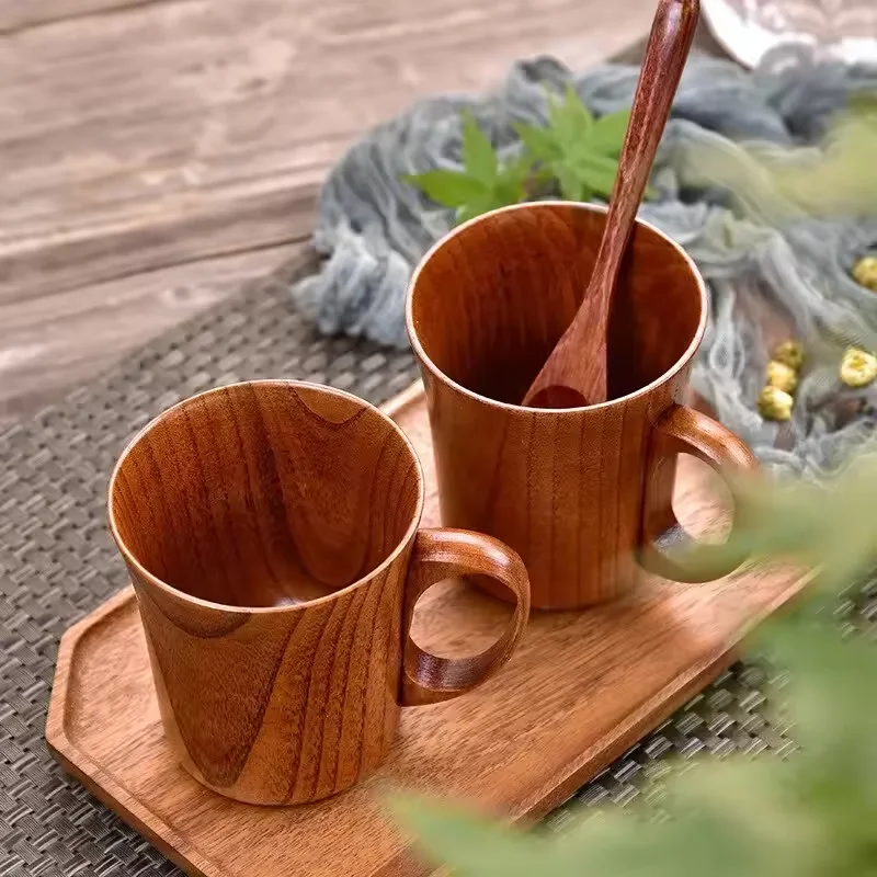 (1pcs)Japanese Creative Jujube Sour Wood Household High Beauty, High Temperature Resistant Tea, Coffee, Beer Cup