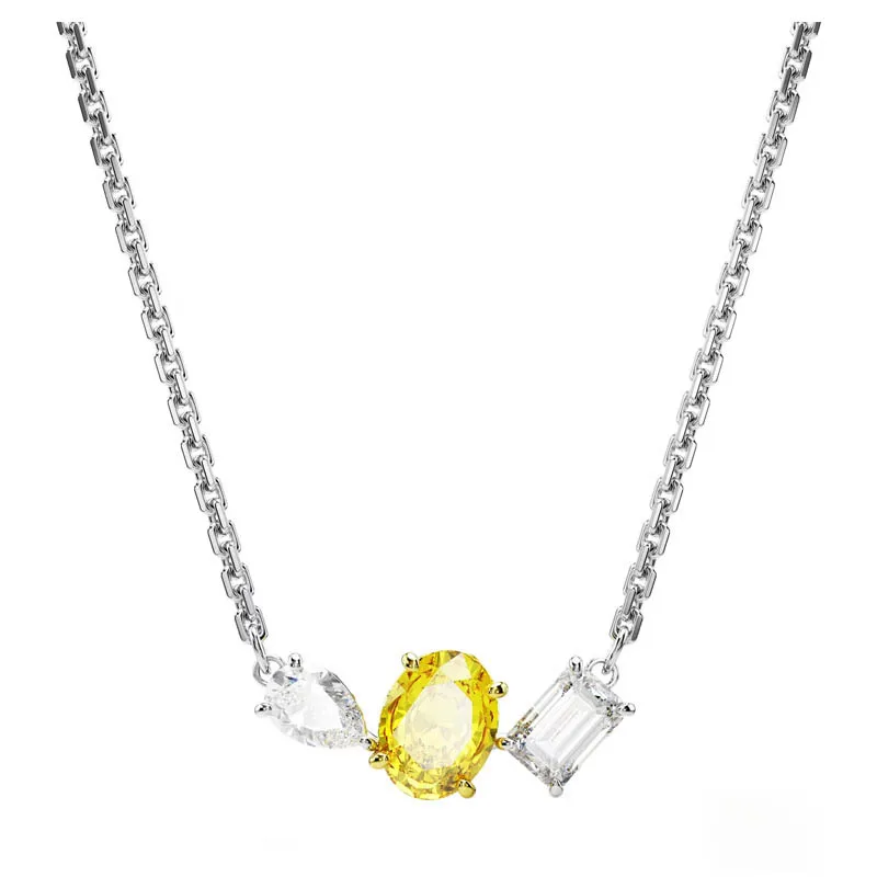 2025 جديد جودة عالية ضوء فاخر S925 الفضة عقد من حجر الياقوت قلادة حلقة لارتداء اليومي ، حفلة أساسية-هدية عيد ميلاد #6