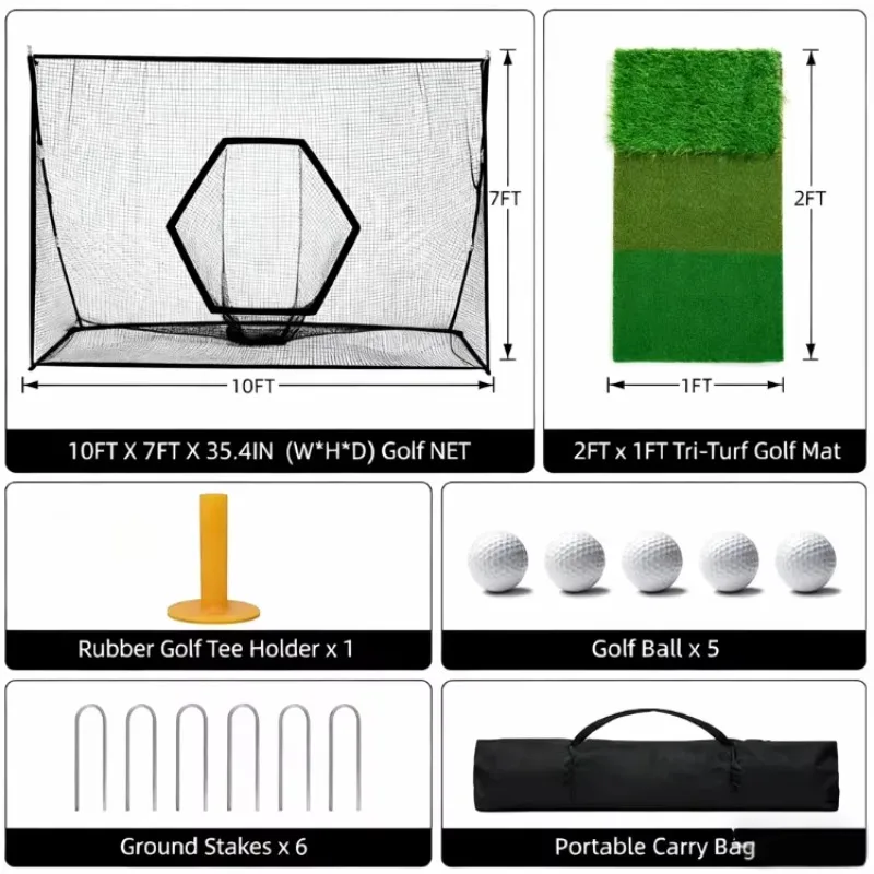 

Оптовая продажа, сетка для вождения гольфа 10x7 футов и 7x7 футов в помещении, большое средство для личной подготовки для вождения и тренировок, ударные сетки