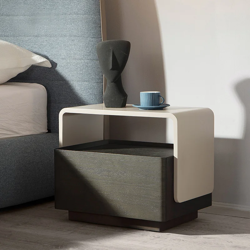 

Cream Wooden Nightstands White Nordic Storage Space Saving Nightstands Modern Cheap Minimalist Szafki Nocne Home Furniture