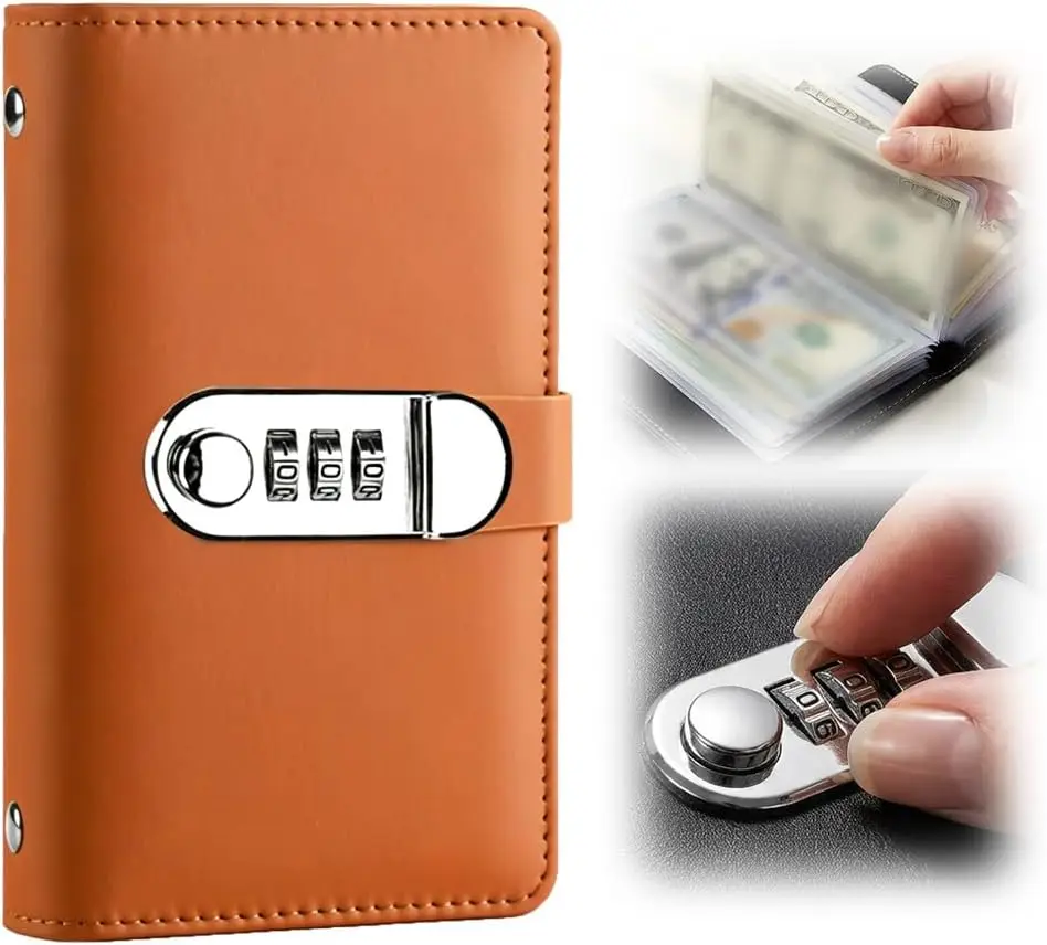 Cash Saving Money Challenge Book with Password Lock - 100 Pages Vintage Budget Planner & Password Journal for Money Savings