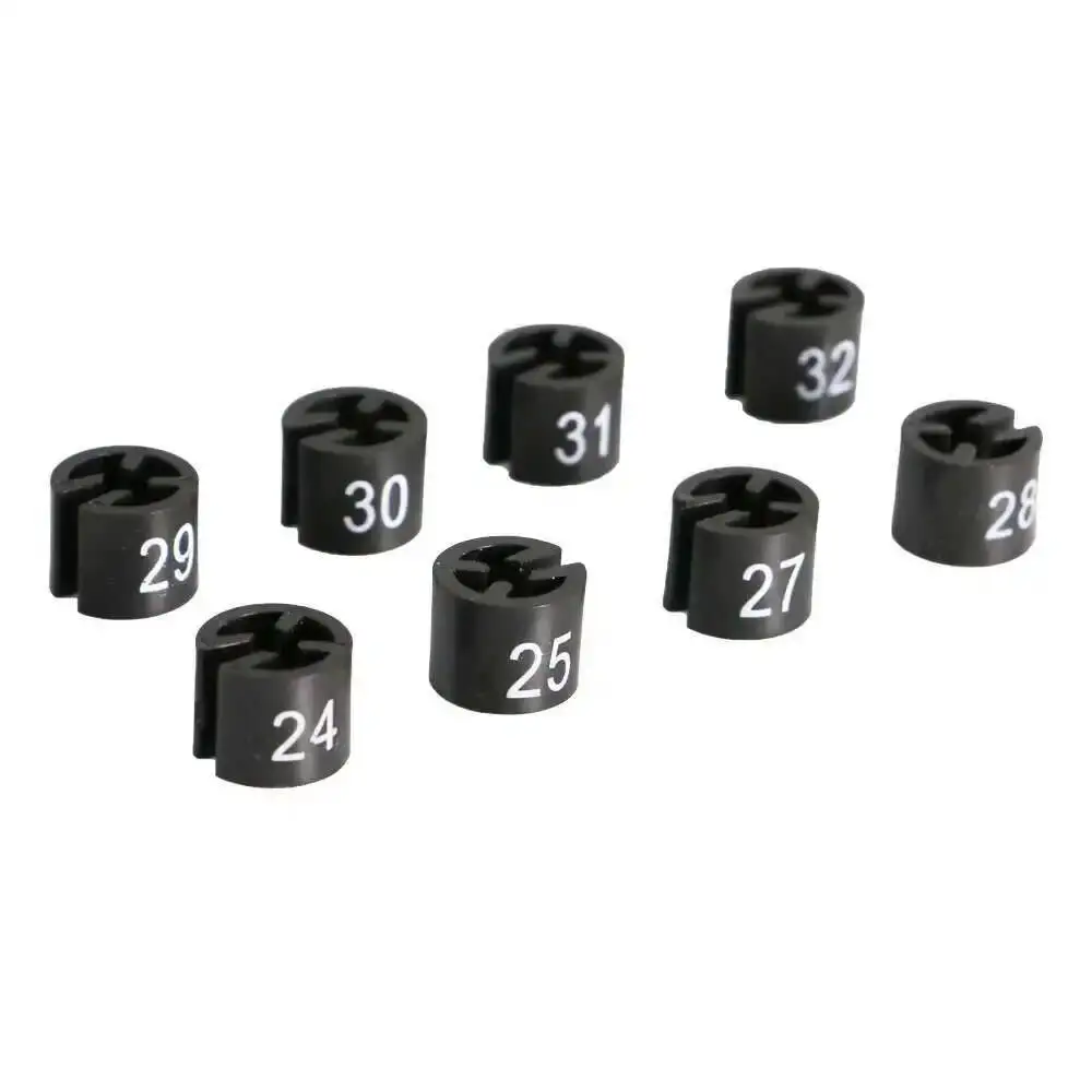 Plastic Black Size Circle For Coat Hanger Sizer Marker Ring Garment Pants Size Number Beads Clip Buckle Size Snap Number Cube