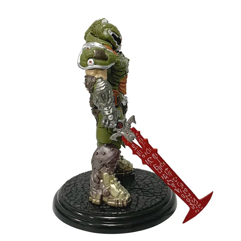 21CM Doom Slayer Eternal Action Figure Collection Model Statue Anime Destroy Hunter Akam Figurine Desktop Ornament Pvc Toy Gift view 6