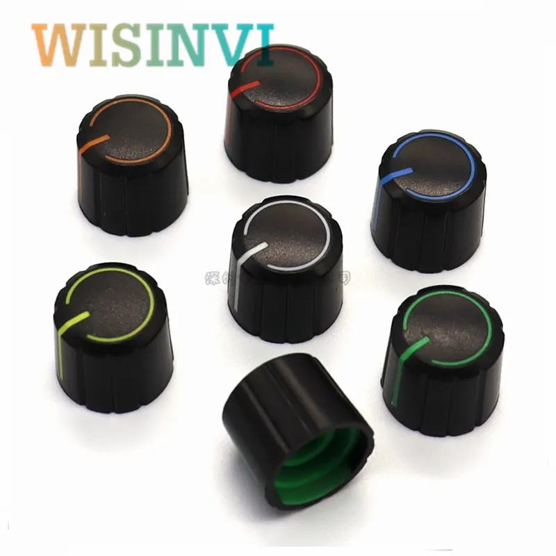 10PCS 15*13.5MM Double Color Plastic Knob Cap Is Suitable For Flowers Shaft 6MM Potentiometer Knob Cap