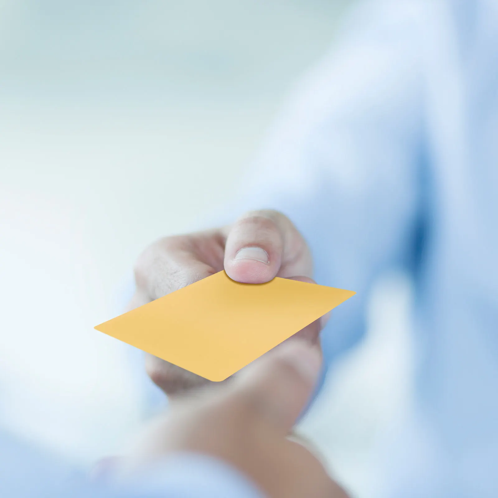 

50Pcs Blank Metal Business Cards Aluminum Name Card Gold Thin Engraving Multipurpose Plates Blank Cards Gold