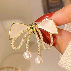 Rhinestone Bow Brooches for Women Large Bowknot Brooch Pin Vintage Fashion Jewelry Winter Accessories