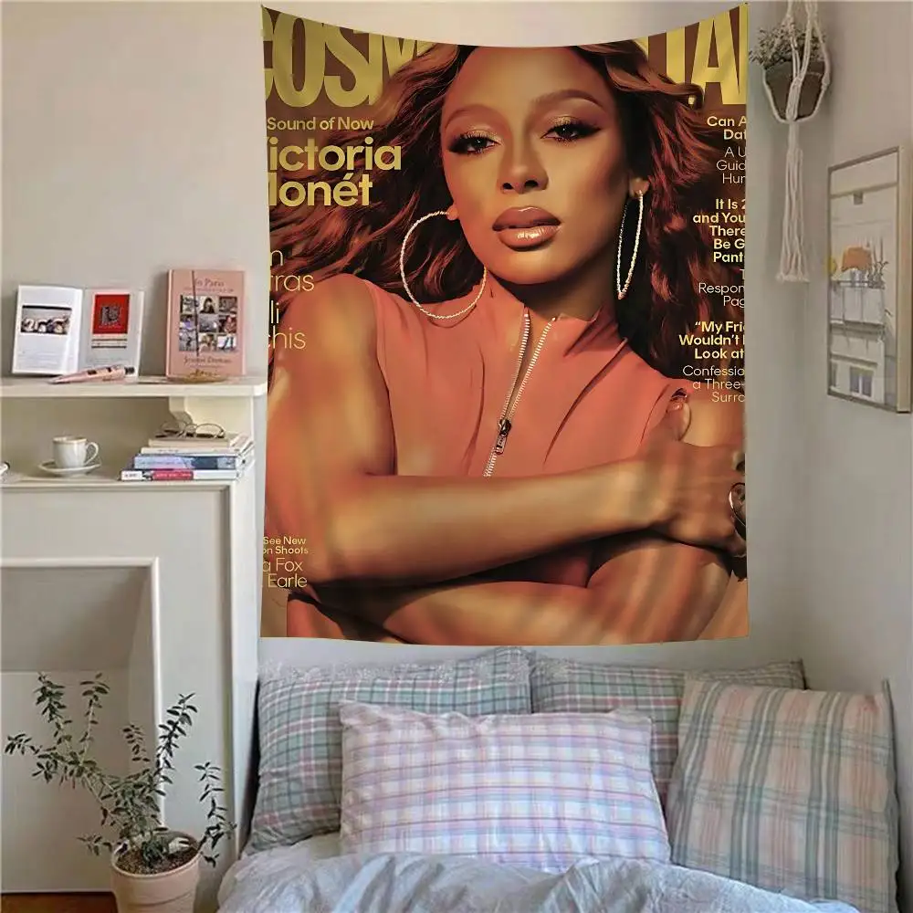 Victoria Monet Jaguar II Singer DIY Wall Tapestry Hanging Tarot Hippie Wall Rugs Dorm INS Home Decor