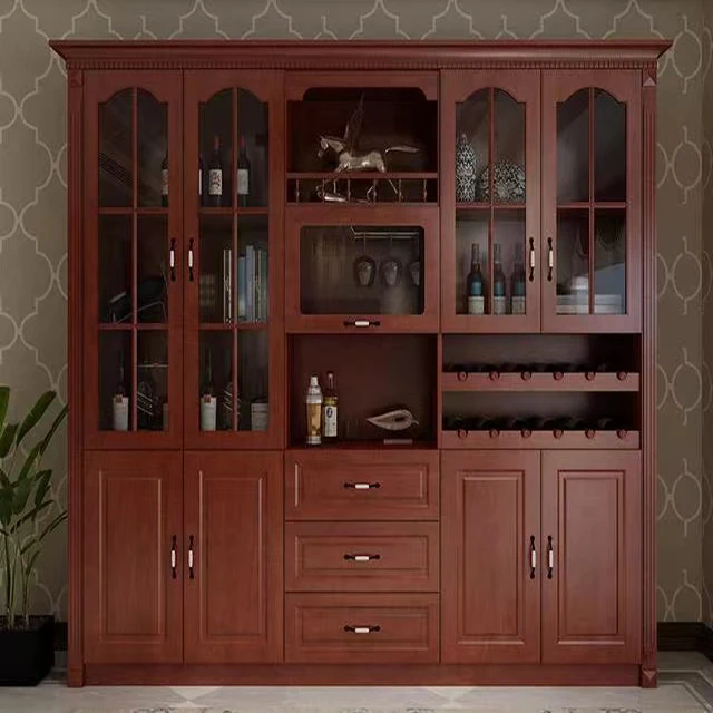 

Luxury Home Furniture Wine Display Cabinet Wood Furniture Living Room Wine Cabinet