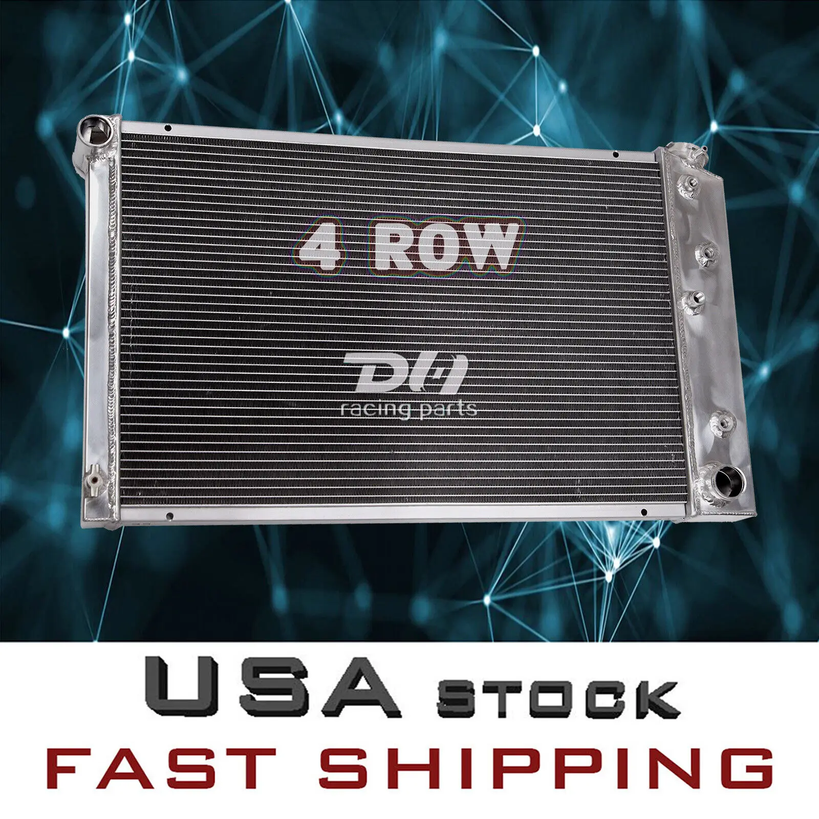 مشعاع WINNER AUTO 4 Row لـ 1964-88 Chevy Camaro/Nova/Many GMC Pontiac Buick/Cutlass 26 بوصة عرض