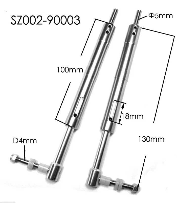 Train d'atterrissage anti-vibration pour avion RC 4-6 kg, longueur 130mm 140mm