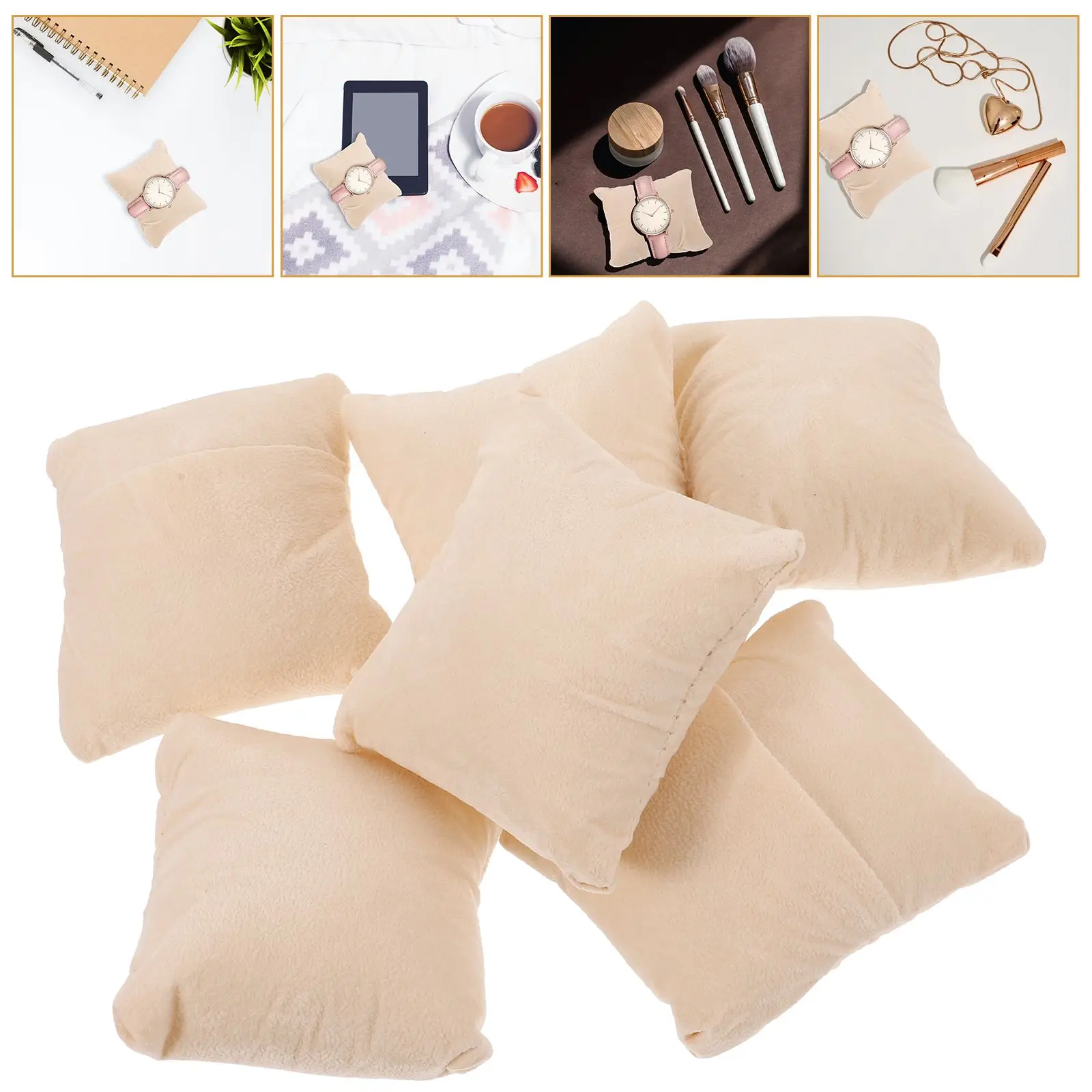10 Pcs Display Pillow Bag Watch Jewelry Bracelet Cushion Inflatable Plush Small Bangle Travel Watches Filled with Silk Floss