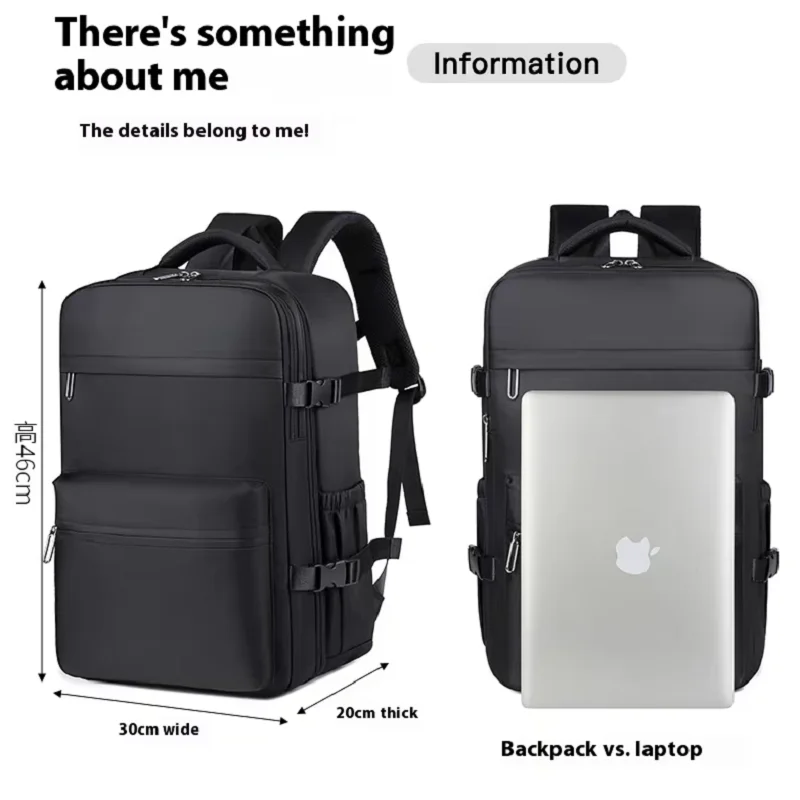 Geestock Vacuum Compression Large Capacity Backpack Expandable Versatile For Travel Outdoor Business Leisure School Fits Laptop