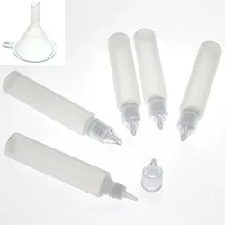 Empty Plastic Glue Bottles PE Material with Screw Lids Squeeze Liquid Drop Bottles For Emulsion essentiInk Oil Pigment Container