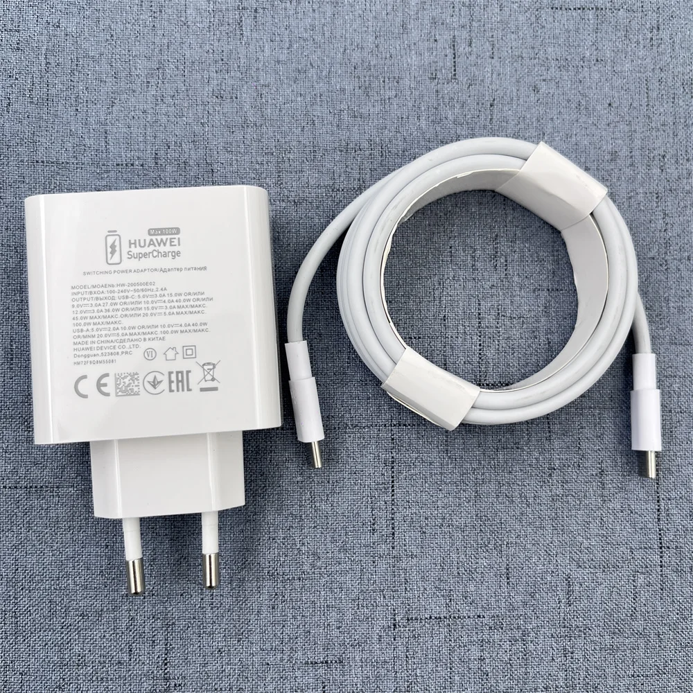 Huawei Original 100W SuperCharge Charger Dual Port Fast Charge USB A/C PD Type C Cable For Pura 70 UItra Mate 60 Pro Mate60 Lite - náhled 4