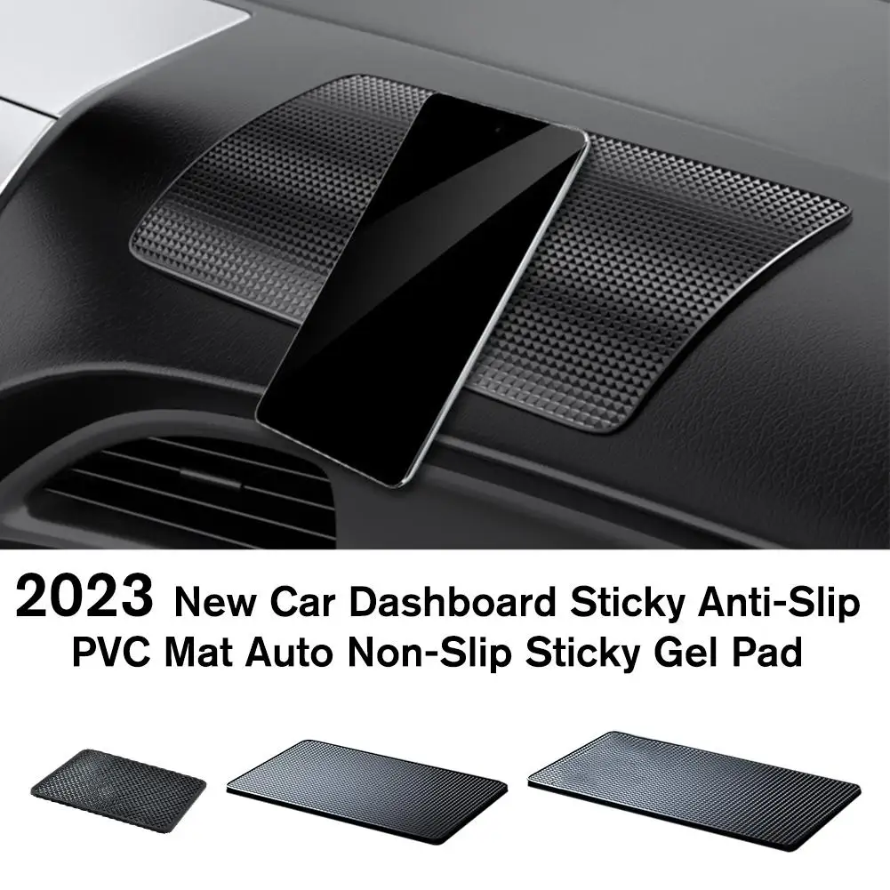 New Car Dashboard Sticky Black Anti-Slip PVC Mat Auto Phone Holder Non-Slip Sticky Gel Pad 3 Size