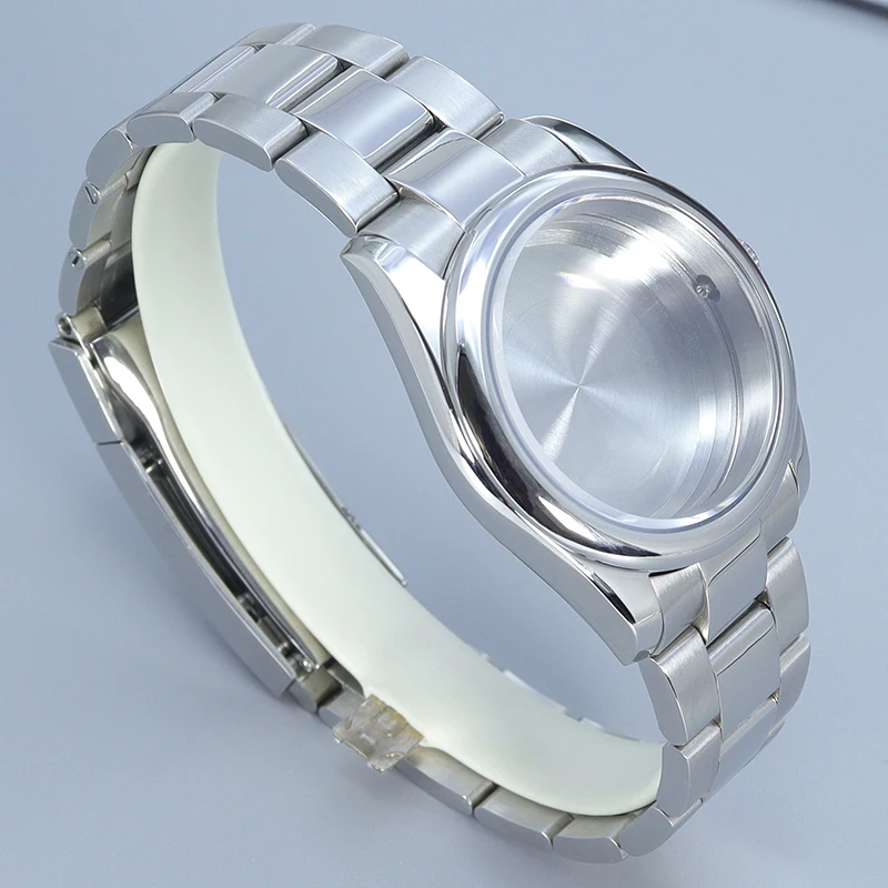 36mm 39mm Watch Case NH DJ SK Accessories Sapphire For NH35 NH36 NH34 Miyota8215 DG 2813 ETA 2836 Movt Oyster Strap Slide Buckle