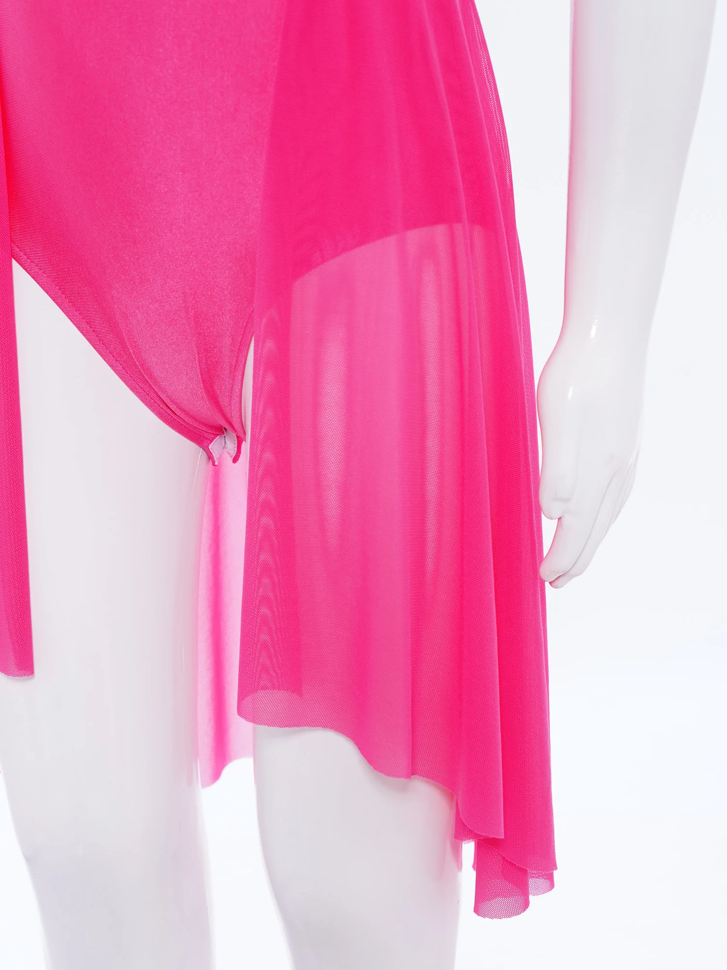 Body per bambina, balletto lirico, danza latina, ginnastica, performance sul palco, abbigliamento da ballo, senza maniche, strass, body in rete