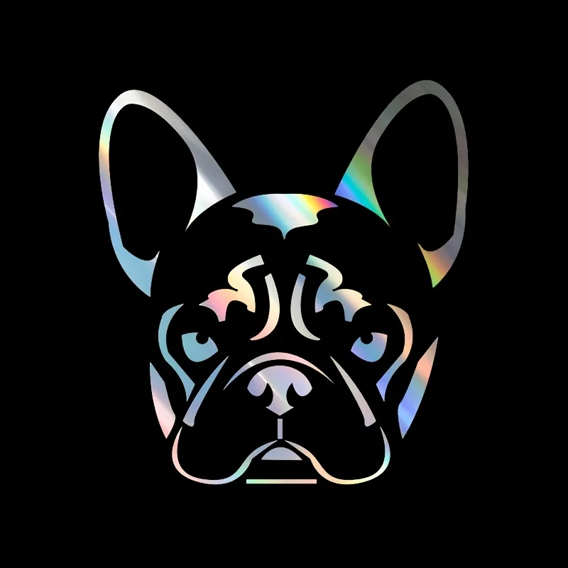 

1Pc French Bulldog Puppy Head Vinyl Sticker Waterproof Removable Decal for Motorcycle Helmet Car Body Window 3.94x4.29inch