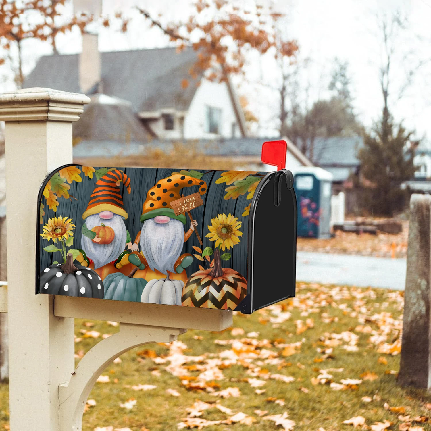 

Magnetic Mailbox Cover Weatherproof Decorative Wrap for Outdoor Mail Box 18x21in Easy Install No Tools Durable Vinyl