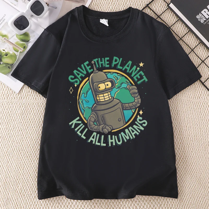 Save The Planet T-shirt Men Women Casual Round Neck Printed Tshirt Loose Cotton Short Sleeve O Neck Summer Tops Clothing