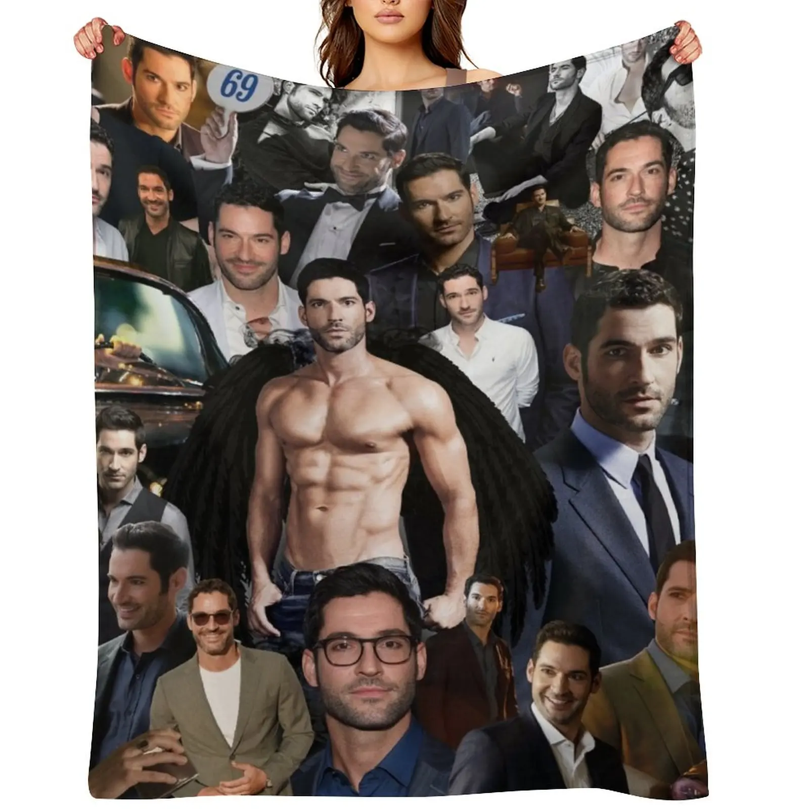 Tom Ellis Throw Blanket Soft Plush Plaid for winter valentine gift ideas Softest Blankets