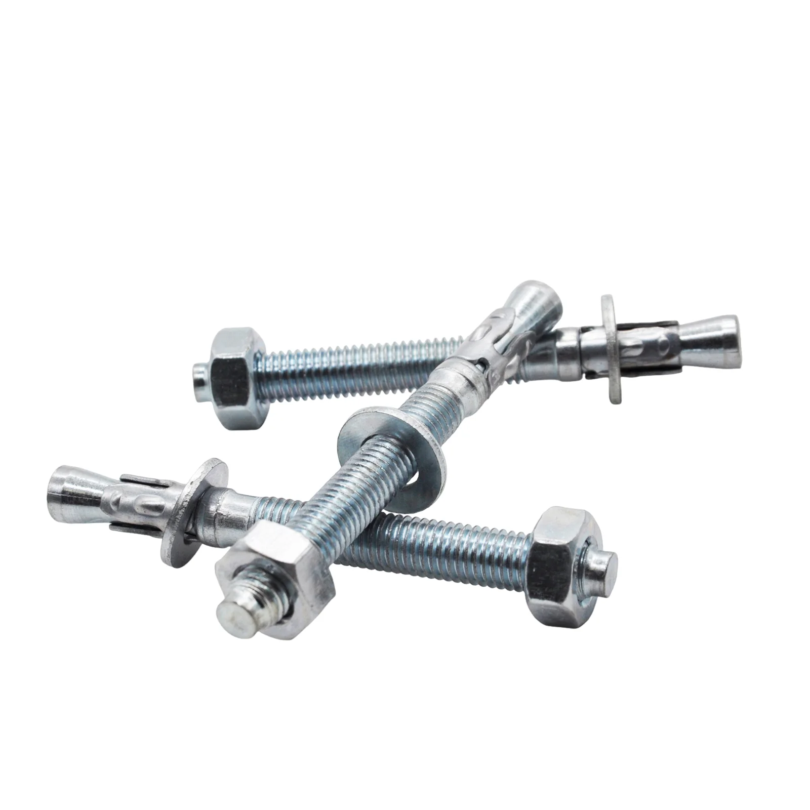 Expansion Bolt Zinc Plated Steel Anchor Through Bolt M6 M8 M10 M12 Expansion Screw for Elevator Nstallation Length:40-200mm