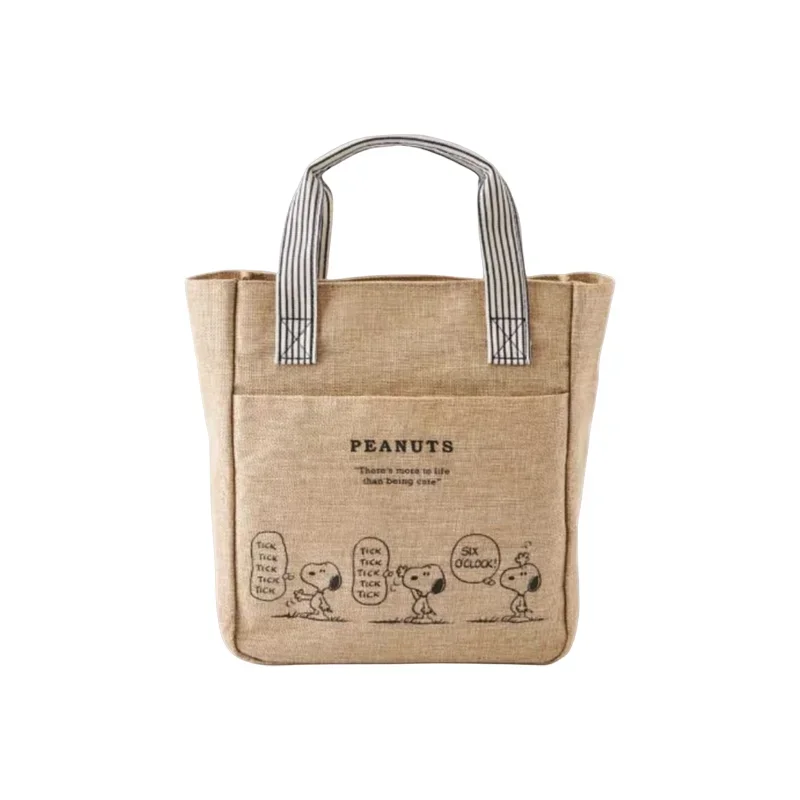 Bolsas Snoopy Kawaii para mulheres, grande capacidade, sacola de compras, desenhos animados fofos, femininas, casuais, reutilizáveis, sacolas de compras, bolsa, moda