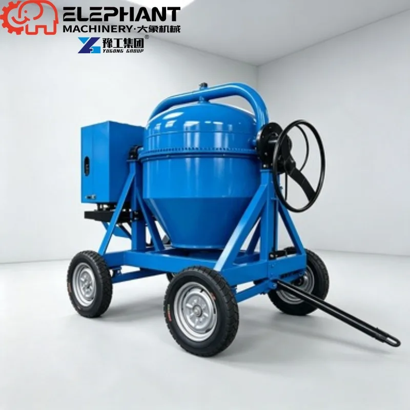 Concrete Mixer Machine Small Self‑loading Concrete Mixing Drum 350L Easy Operation For Rural House Building Work