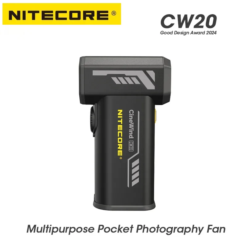 NITECORE CW20 Electric Air Blower Portable Outdoor Camping Fan Multipurpose Pocket Photography Fan for Short Video Cleaning