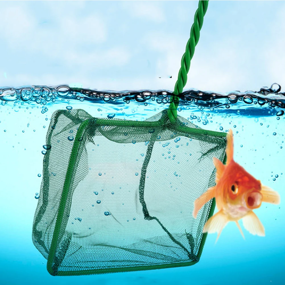 

4 Pcs Fishnet L Nets Fish Tank Aquarium Fishing Gear Pike Catching Net Square H Pool Safe Durable Carp Trout Pet Supplies