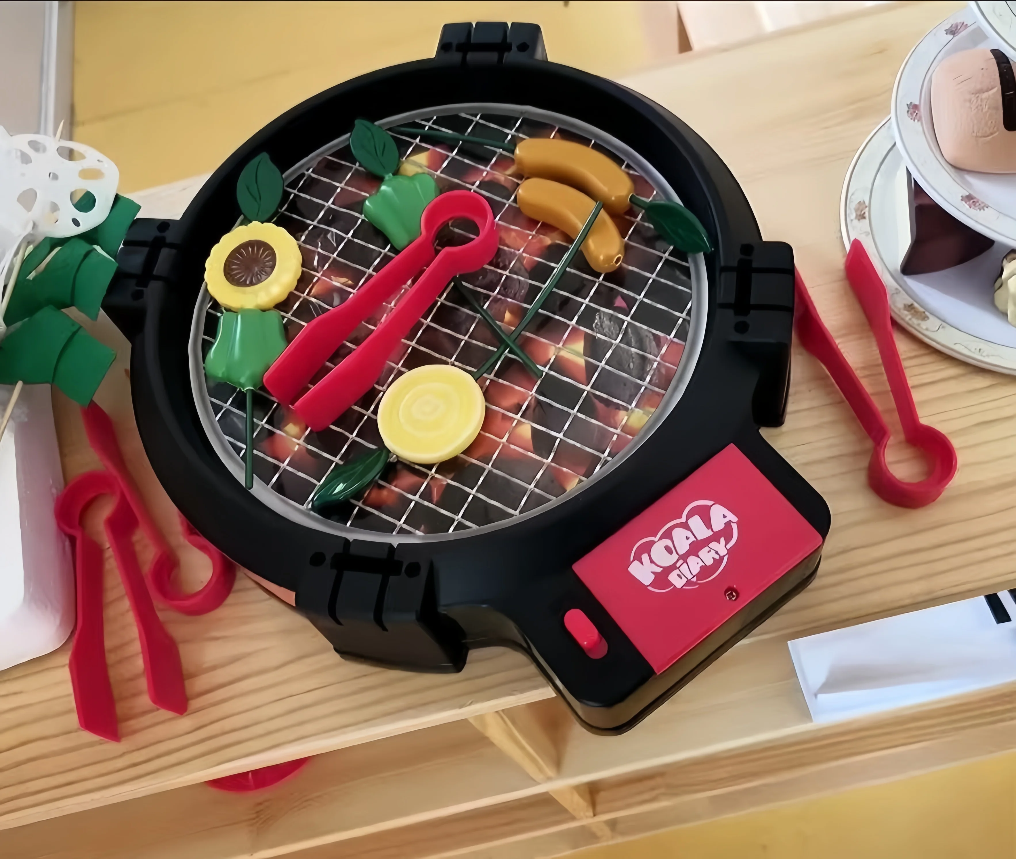 Maison de jeu jouet famille Parent-enfant interactif drôle jouet de cuisine électrique musique son BBQ cuisine nourriture Barbecue jeu jouet cadeau