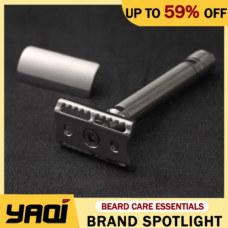 

Yaqi Floating Stainless Steel Safety Razor 0.75mm Blade Clearance Lightweight Retro High Quality Durability Polish Safety Razor