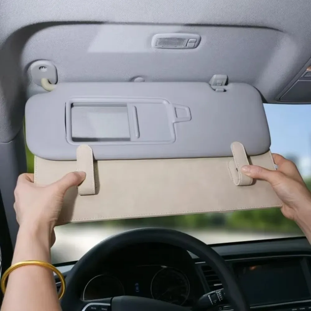 Adjustable Car Sun Shade Anti Glare Suede Polarized Visor Quick Installation Car Sun Visor Safe Driving Experience