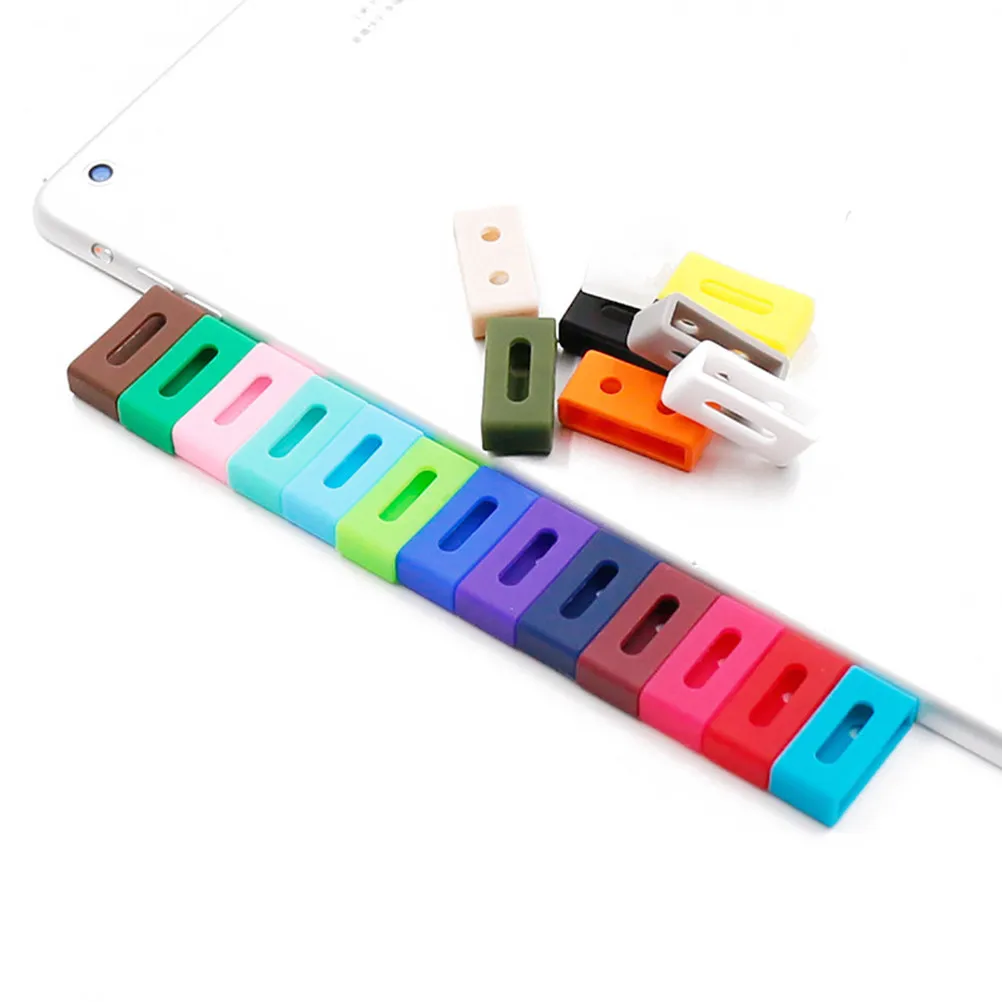 4Pcs Bright Color Silicone Watch Band Strap Loops Secure Retaining Rings Easy Install Quick Replace Accessories for Watch Bands