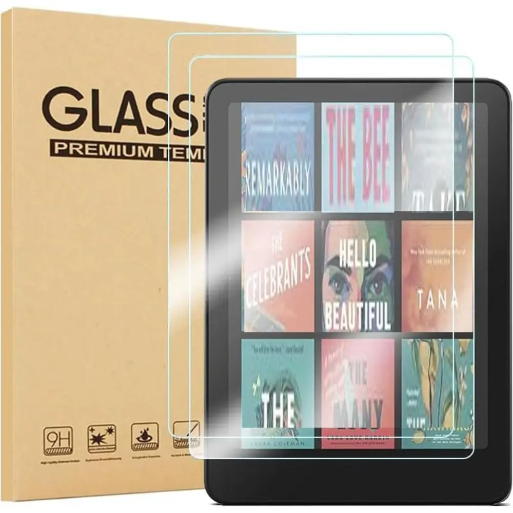 2 Pack HD Screen Protector Shockproof Anti Scratch Tempered Glass Clear 9H for Kindle Paperwhite 12th Gen/Colorsoft 7 inch 2024