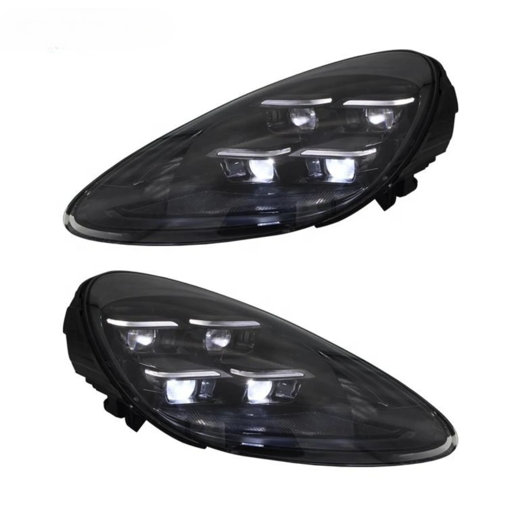 LED Headlight Assembly for Porsche Cayenne 958 2011-2018 Upgrade 2024 Matrix Style Turn Signal HeadLamp Angel Eye Projector Lens