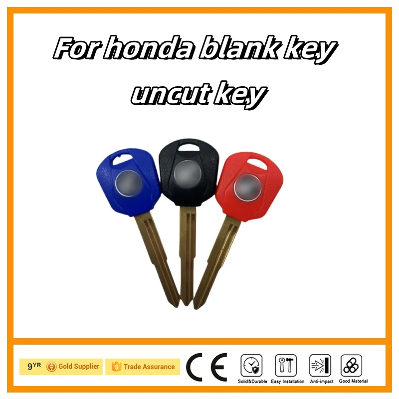 

For Honda CRF250L CM500 Silver Wing 400/600 CBR300 CBR929 ST1300 VFR800 Blank Key Motorcycle Keys can be placed anti-theft chip