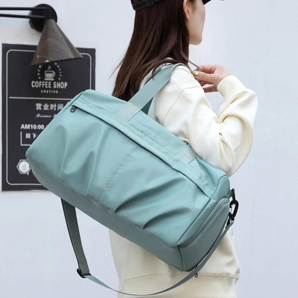 

Large Capacity Fitness Handbag with Shoe Box Waterproof Travel Duffel Bags Oxford Cloth Handheld Sports Shoulder Bag Commuting