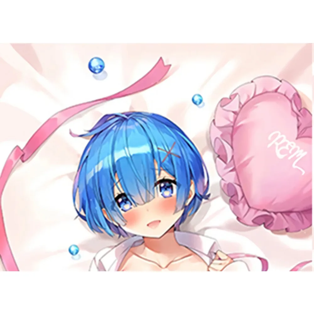 Anime Cute Maid Style Short Hair Beauty Dakimakura Pillowcase Double Sided Print Soft Otaku Collectible Bedding Cover